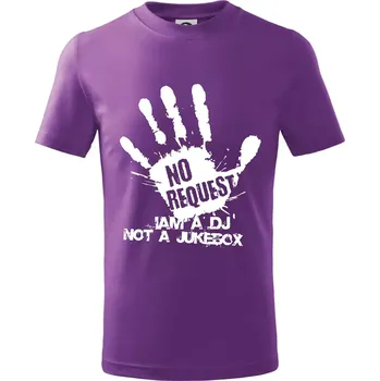 Chlapecké tričko Iam a dj not a jukebox - ruka - Tričko dětské bavlněné - 98 cm / 2 roky ( Fialová )