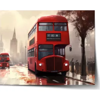 Plakát Sablio Plakát Londýn Double-decker 1 - 60x40 cm