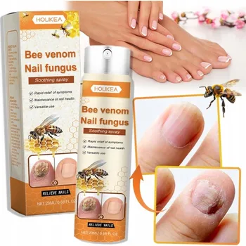 Kosmetika na nohy Sprej na péči o nehty s včelím jedem, hydratační a rozjasňující