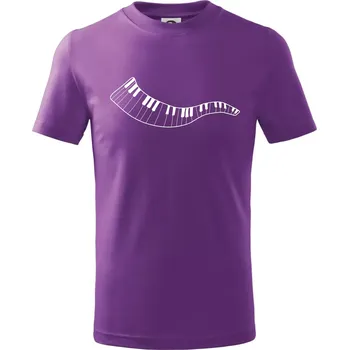 Chlapecké tričko Klávesy vlna - Tričko dětské bavlněné - 134 cm/8 let ( Fialová )
