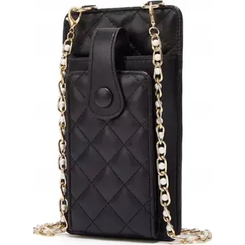 Kabelka Prošívaná kabelka / pouzdro na telefon 19*10,5*2 cm, ČERNÁ