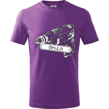 Chlapecké tričko Šikula vrtačka - Tričko dětské bavlněné - 134 cm/8 let ( Fialová )