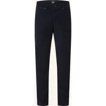 Boss Pánské Manšestrové Kalhoty Delaware Slim Fit, tmavě...