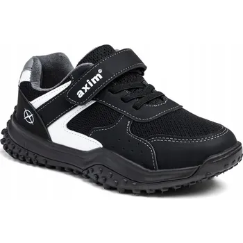 Chlapecká obuv Dětské sportovní boty pro chlapce na suchý zip, kožená vložka Axim 24403C 36