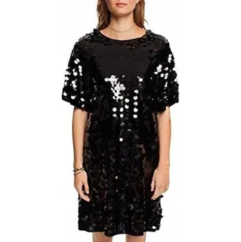 Dámské šaty ESPRIT FLITROVÁ ŠATY JEDNODUCHÁ ČERNÁ 32 JMB