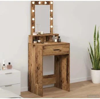 Toaletní stolek vidaXL Kosmetický stůl Hnědá 50 x 41 x 140 cm kompozitní dřevo [865161]