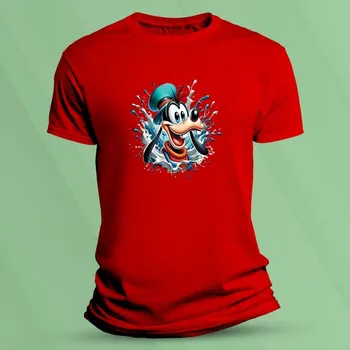 Bavlněné dětské tričko Goofy Červená velikost 128 (7-8 let)