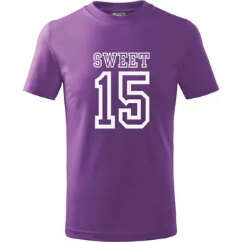 Sweet 15 - Tričko dětské bavlněné - 158 cm/12 let ( Fialová )