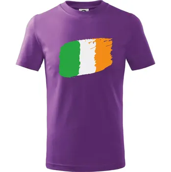 Chlapecké tričko Irská vlajka - Tričko dětské bavlněné - 98 cm / 2 roky ( Fialová )