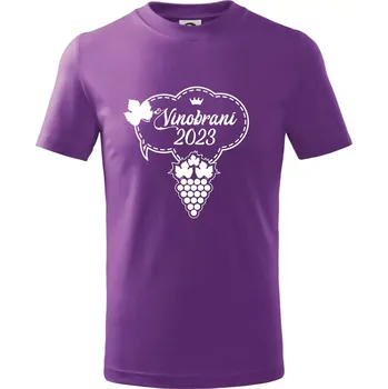 Vinobraní 2023 - Tričko dětské bavlněné - 134 cm/8 let ( Fialová )