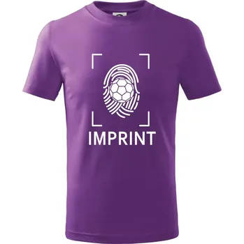 Házená imprint - Tričko dětské bavlněné - 134 cm/8 let ( Fialová )