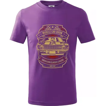 Muscle Car Show - Tričko dětské bavlněné - 98 cm / 2 roky ( Fialová )