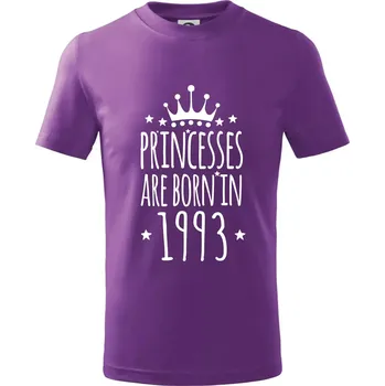 Princesses are born in 1993 - Tričko dětské bavlněné - 158 cm/12 let ( Fialová )