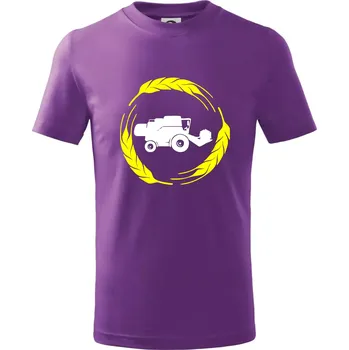 Kombajn klasy - Tričko dětské bavlněné - 122 cm/6 let ( Fialová )