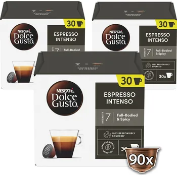 Kapsle do Nescafe Dolce Gusto ESPRESSO INTENSO 90 kusů (3 balení po 30)