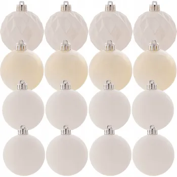 Vánoční dekorace VÁNOČNÍ BAŇKY NEROZBITNÉ VÁNOČNÍ KOULE NA VÁNOČNÍ STROMEČEK SADA 16 ks