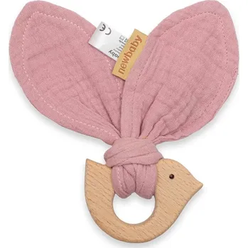 Dětské kousátko s ptáčkem New Baby Bird, růžové