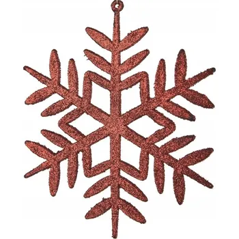 Vánoční ozdoba 12x Vánoční ozdoba sněhová vločka červená