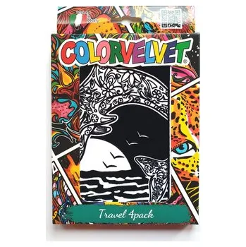 Set školních potřeb Kolorowanka welwetowa zestaw podróżny Akwarium CV-T4P004, Colorvelvet