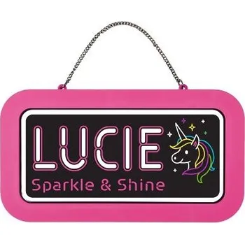 Party dekorace ALBI Neonová cedulka se jménem - Lucie
