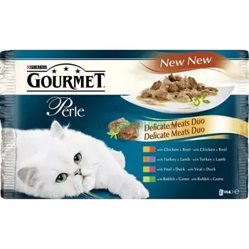 Pro kočku Gourmet Perle Duo Masové Duo 4x85g (6x)