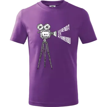 Chlapecké tričko Legenda za kamerou - Tričko dětské bavlněné - 134 cm/8 let ( Fialová )