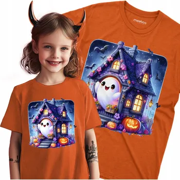 Chlapecké tričko Meeboo dětské tričko oranžové bavlna velikost 140