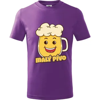 Malý pívo - Tričko dětské bavlněné - 146 cm/10 let ( Fialová )
