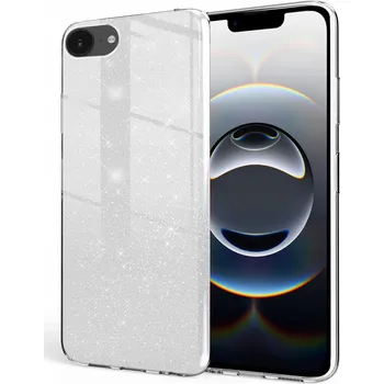 Pouzdro na mobilní telefon Pouzdro s třpytkami pro Apple iPhone 16e - Silné, Odolné, 3v1 + Sklo 9H