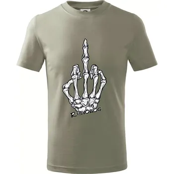 Chlapecké tričko Radiolog prostředníček - Tričko dětské bavlněné - 122 cm/6 let ( Light khaki )