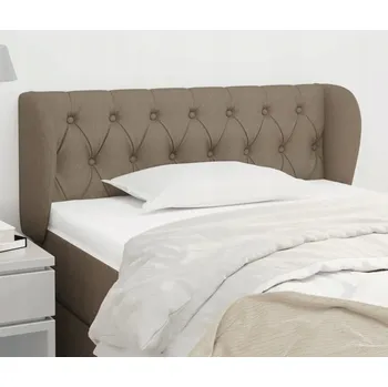VidaXL Čelo postele s ušima, taupe (šedohnědá), 103x23x78/88 cm, látka