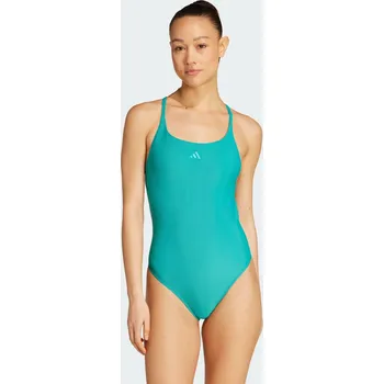 Dámské plavky ADIDAS Plavky Iconisea Ribbed Padded Thin Straps Swimsuit 42 MODRÁ