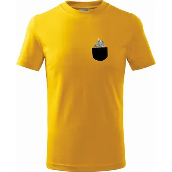 Zebra v kapse - Tričko dětské bavlněné - 98 cm / 2 roky ( Žlutá )