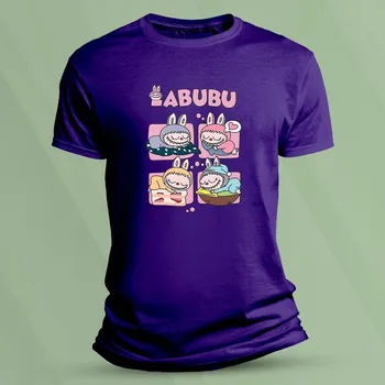 Chlapecké tričko Dětské tričko s potiskem Spící Labubu velikost M Purpurová