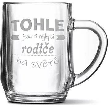 Sklenice Sablio Půllitr Tohle jsou ti nejlepší rodiče na světě: 0,5 l