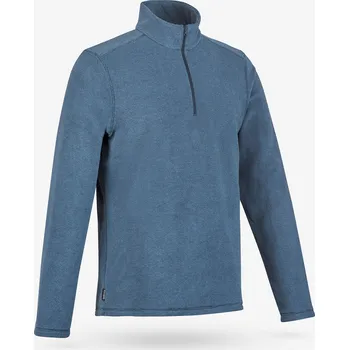 Pánská mikina QUECHUA Pánská turistická fleecová mikina s polovičním zipem MH 100 3XL MODRÁ
