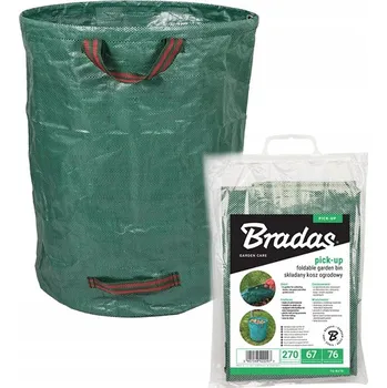 Venkovní odpadkový koš Zahradní skládací koš na listí PICK-UP, 270 l Bradas