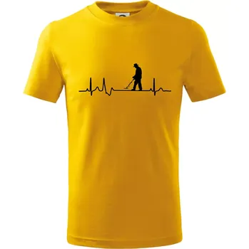 Chlapecké tričko EKG detektor - Tričko dětské bavlněné - 158 cm/12 let ( Žlutá )