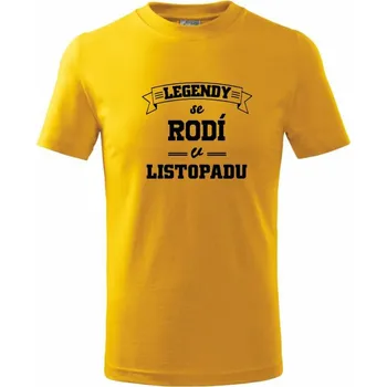 Chlapecké tričko Legendy se rodí v listopadu - Tričko dětské bavlněné - 134 cm/8 let ( Žlutá )