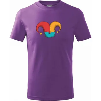 Čepice pro šaška - Tričko dětské bavlněné - 98 cm / 2 roky ( Fialová )