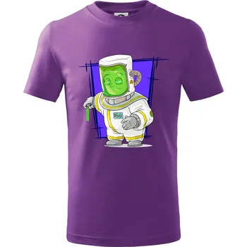 Vesmírný voják tmavě modrý - Tričko dětské bavlněné - 146 cm/10 let ( Fialová )