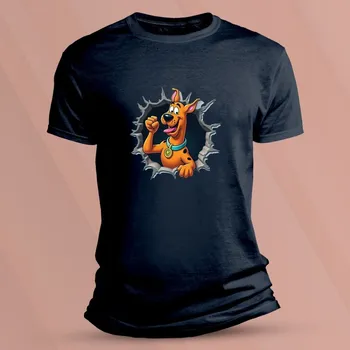 Chlapecké tričko Dětské bavlněné tričko Scooby-Doo velikost 104 Tmavě šedá