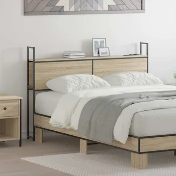 vidaXL Úložná hlavová deska s nabíjecí stanicí dub sonoma 135 cm [859801]