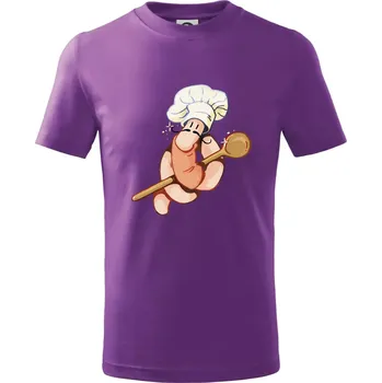 Žížala kuchař (Alexis Citrine) - Tričko dětské bavlněné - 122 cm/6 let ( Fialová )