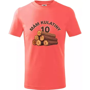 Chlapecké tričko Mám kulatiny 10 - Tričko dětské bavlněné - 98 cm / 2 roky ( Korálová )