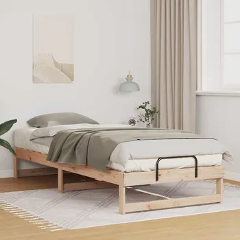 Postel vidaXL Rám postele Hnědá 90 x 220 cm Masivní borové dřevo [873169]