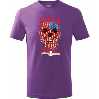 American Sheepdog - lebka - Tričko dětské bavlněné - 134 cm/8 let ( Fialová )