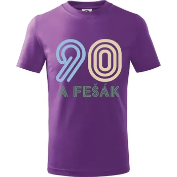 90 a fešák - Tričko dětské bavlněné - 158 cm/12 let ( Fialová )