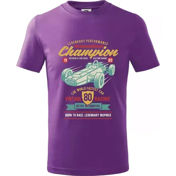 International Champion Car Race - Tričko dětské bavlněné - 134 cm/8 let ( Fialová )