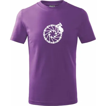 Cyclo kotoučová brzda - Tričko dětské bavlněné - 134 cm/8 let ( Fialová )